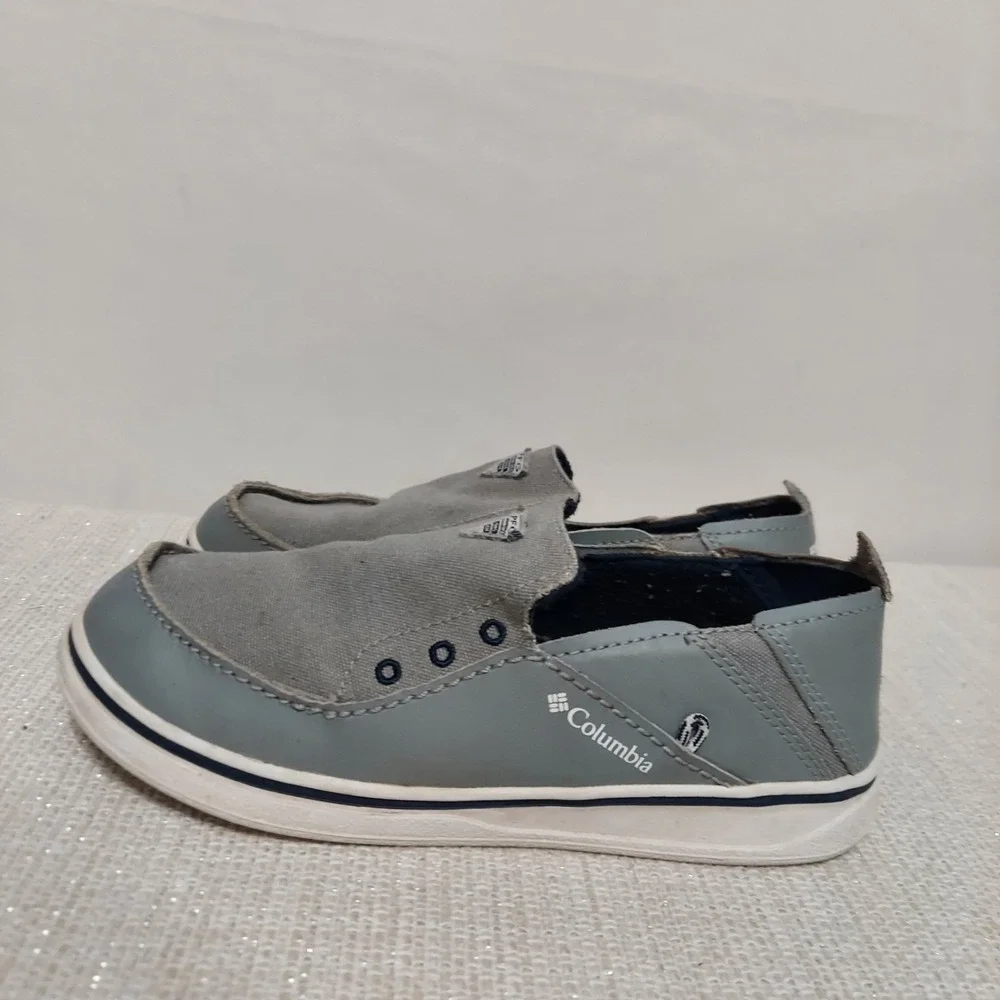 Columbia PFG Bahama Vent Slip On Shoes Youth Sz4 Gray Performance‎ Fishing Gear